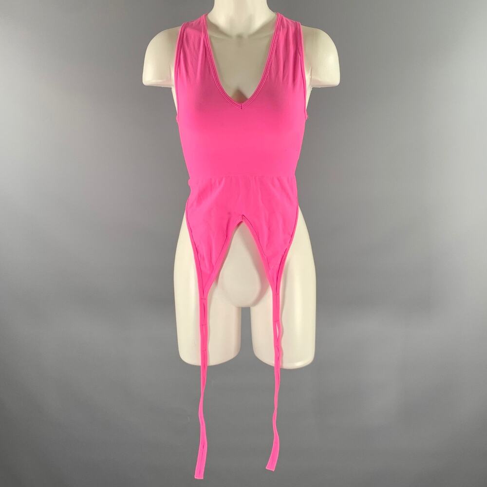 HELMUT LANG Size XS Pink Nylon Spandex Bralette Top